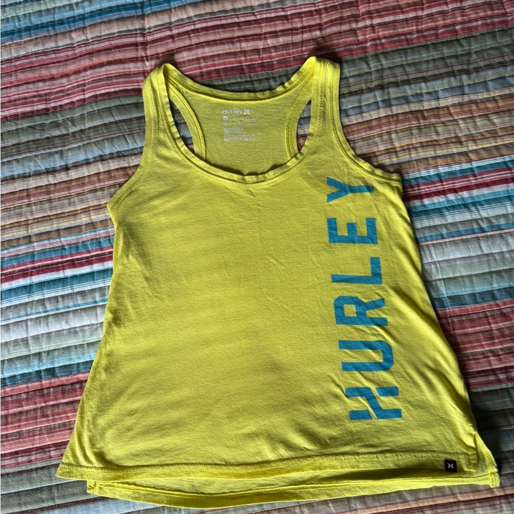 Hurley Yellow Tank Top- size small